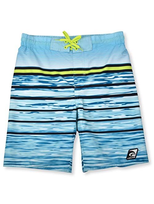 LAGUNA Boys Ombre Tropical Stripe Boardshorts Swim Trunks UPF 50+