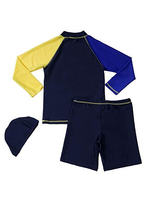 MiYang Boys Swimsuit Rash Guard Toddler Kids Long Sleeve Shark Two Piece