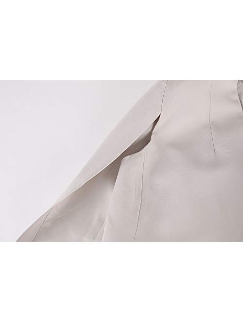 Valphsio Womens Cape Blazer Split Sleeve Open Front Lightweight Office Jacket Workwear