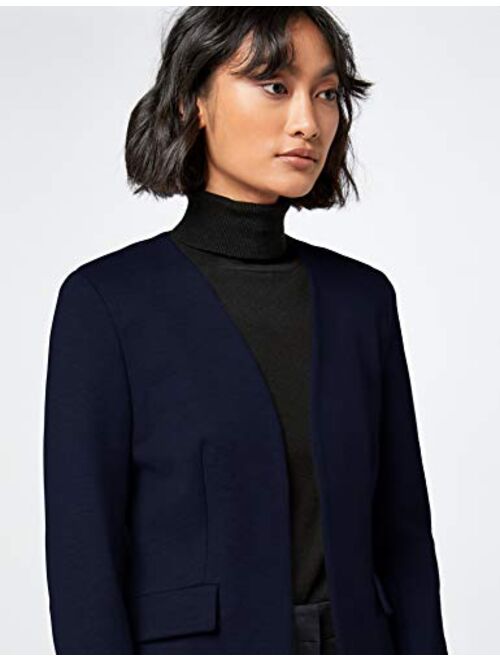 Amazon Brand - Meraki Women's Collarless Stretch Jersey Comfort Blazer