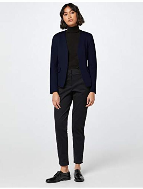 Amazon Brand - Meraki Women's Collarless Stretch Jersey Comfort Blazer
