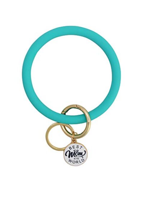 Coolcos Bangle Silicone Key Ring Bracelet Best Mom Nana keychain Bracelet Free Hands Keyring Gifts for Mother Grandma