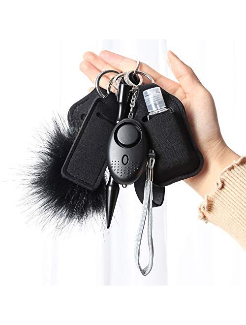 Tasmtto Self Defense Wristlet Keychain Set Women Hand Sanitizer Holder Keychain