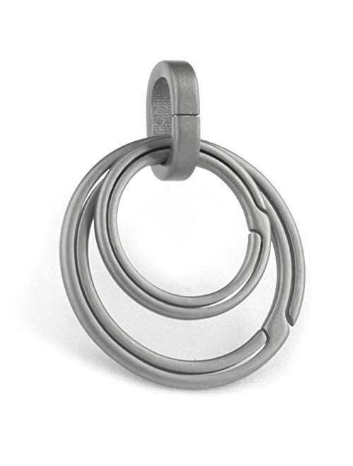 TISUR Titanium Key Rings for Keychains,Side Pushing Key Organizer Kit,Wisely Group Your Keys