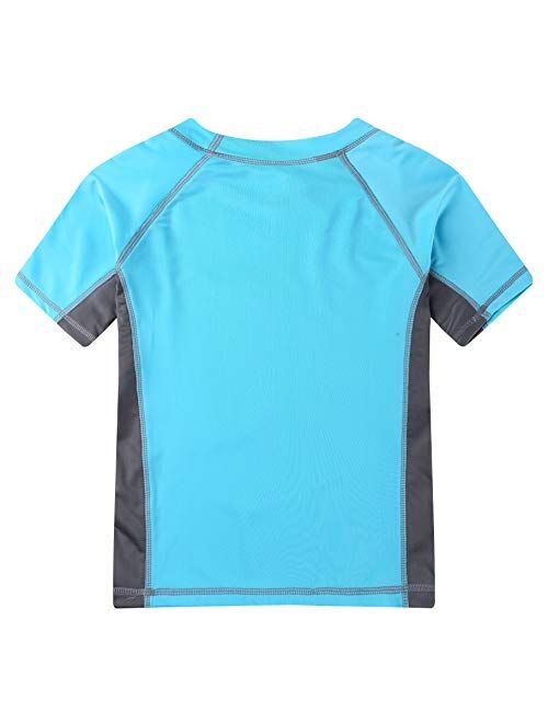 Hipeta Boys Short Sleeve Rashguard Swim Shirt Swim Shirt UPF 50+