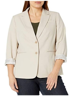Women's 2 Button Roll Sleeve Jacket