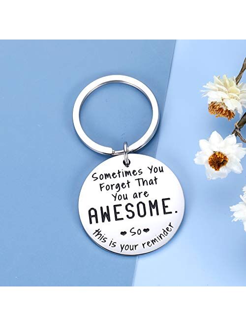 Funny Inspirational Keychain Gifts Birthday Christmas Gifts for Best Women Men Friend BFF Him Her Thank You Gift for Coworker Boss Graduation Gift for Daughter Son Studen