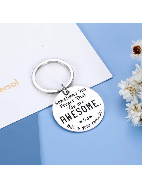 Funny Inspirational Keychain Gifts Birthday Christmas Gifts for Best Women Men Friend BFF Him Her Thank You Gift for Coworker Boss Graduation Gift for Daughter Son Studen