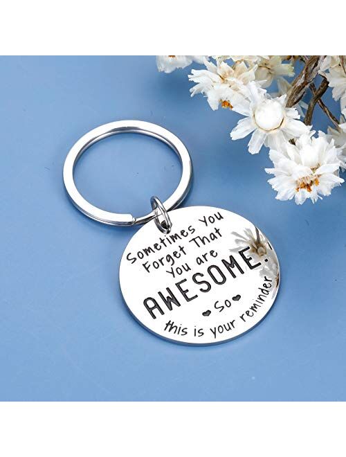 Funny Inspirational Keychain Gifts Birthday Christmas Gifts for Best Women Men Friend BFF Him Her Thank You Gift for Coworker Boss Graduation Gift for Daughter Son Studen