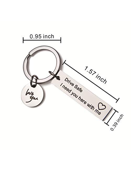 Drive Safe Keychain Gifts For Dad Husband Boyfriend On Father's day Thanksgiving Valentines Day Anniversary Birthday.