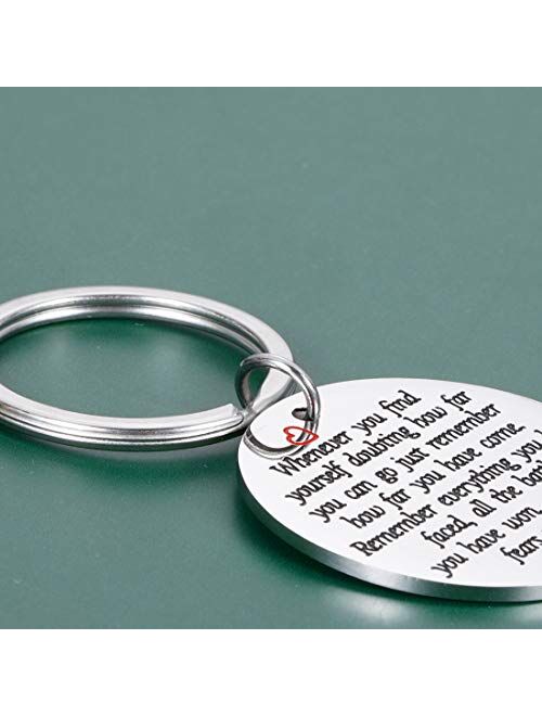 Encouragement Recovery Christmas Gifts Sobriety Keychain for Women Men Positive Awareness Sympathy Gift for Cancer Survivor Daughter Sister Friend Keyring Inspirational G