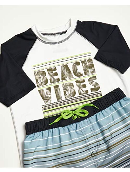 Short Sleeve Rashguard Shirt and Board Short Set Big Chill Boys/’ 2-Piece UPF 50