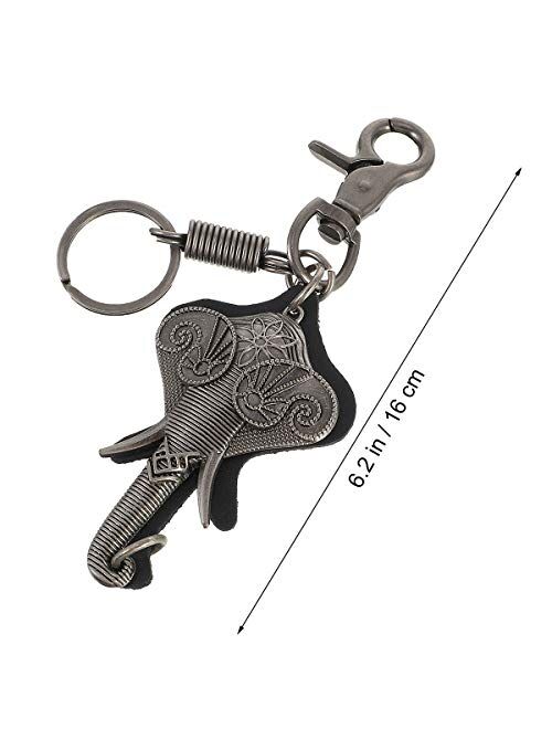 VALICLUD Punk key Chain Key Alloy Chain Key Pendant Elephant Key Ring Key Decor