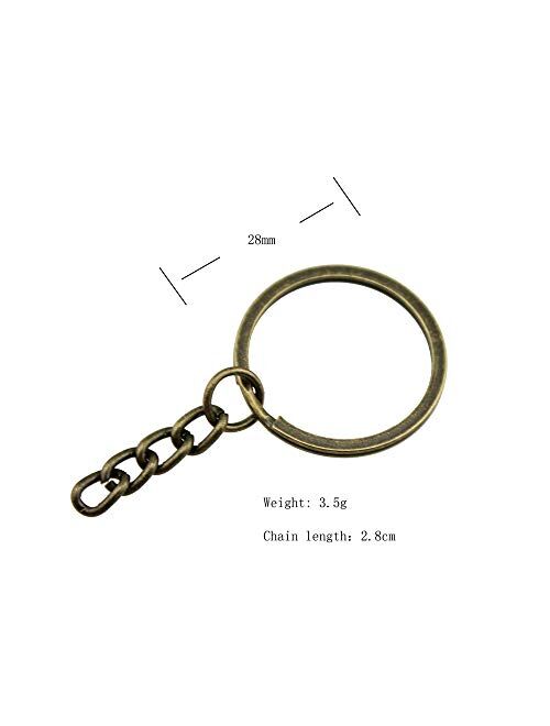 WYSIWYG 3 Pieces Key Chain Women Key Rings Car Keychain for Keys Elephant 40x44mm