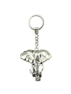 WYSIWYG 3 Pieces Key Chain Women Key Rings for Car Keychains with Charms Elephant 71x63mm