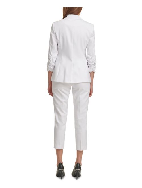 Calvin Klein X-fit Ruched-Sleeve Blazer
