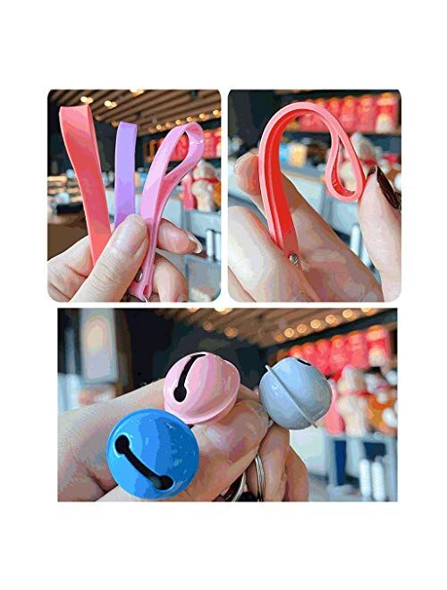 Decoration PVC Baby Elephant Keychains Keyring with Bells,Cute Keychain for Car Men and Women,Kids and Adults,Blue/Pink/Gray Exquisite (Color : Blue)