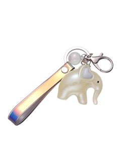 FENICAL Acrylic Cartoon Elephant Keychain Creative Key Ring Decoration Key Holder Bag Pendant for Women (Light Green)