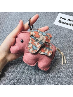 Creative Suede Elephant Doll Pendant Keychain Key Ring/car Keychain/Bag Ornaments Accessories (Gray)