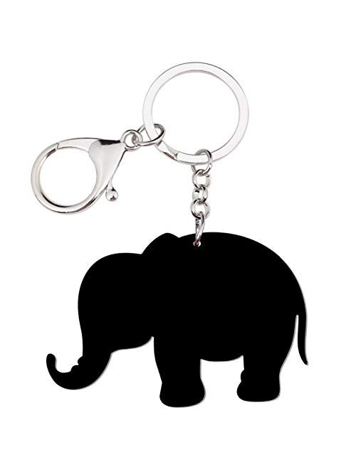 Acrylic Elephant Jewelry Keychain Keyring Driving Car Key Handbag Wallet Keychain Charm Hyococ (Color : Red)