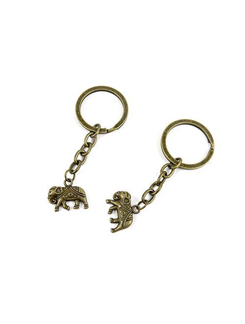 1 Pieces Antique Bronze Keychain Key Chain Tags Keyring Ring Jewelry Making Charms Supplies KC0653 Thai Elephant