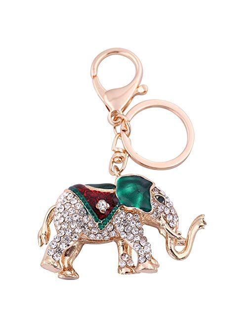 Key Chains - Skyrim New Fashion Thailand Elephant Carriage Cartoon Keychain Metal Custom Shaped Metal Silver Painted for Women Girl Gift - by Mct12-1 PCs