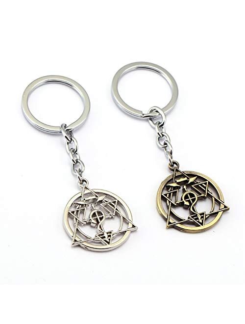JZYZSNLB Keychain Keychain Key Ring Holder Car Key Chain Pendant Anime Men Women Jewelry (Color : Silver)