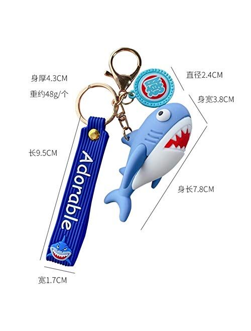 JZYZSNLB Keychain Cartoon Animal Keychain Cute Key Chain Popular Creative Satchel Pendant Key Ring (Color : 1)