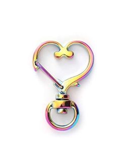 JZYZSNLB Keychain 10pcs/lot Key Chain Key Ring Keychain Rainbow Color Keyrings Keychain Jewelry (Color : Brown)
