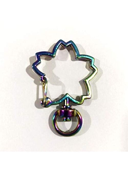 JZYZSNLB Keychain 10pcs/lot Key Chain Key Ring Keychain Rainbow Color Keyrings Keychain Jewelry (Color : Brown)