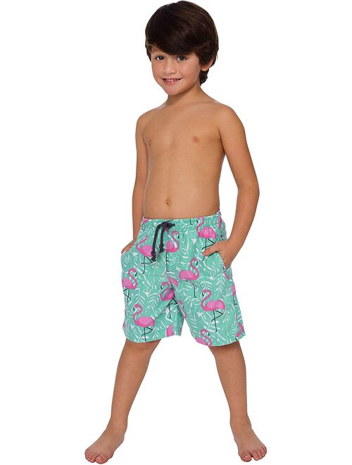 FullBo Poop Dots Navy Pattern Little Boys Short Swim Trunks Quick Dry Beach Shorts 