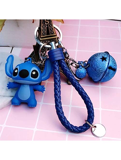 JZYZSNLB Keychain Cartoon Keychains LED Doll Key Ring Sound Flash Rope Bell Backpack Pandent Gifts (Color : 8)