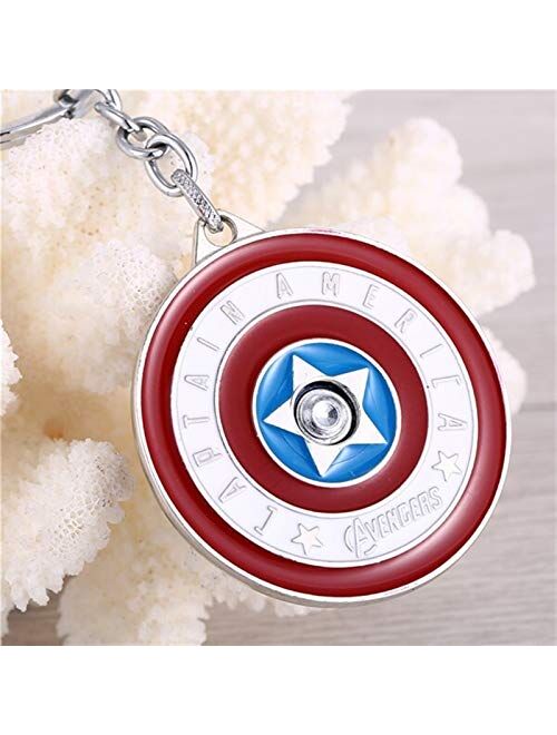 JZYZSNLB Keychain Key Chain Rotatable Shield Key Rings for Gift Car Keychain Jewelry Key Holder Souvenir (Color : Yinhuizhuan)