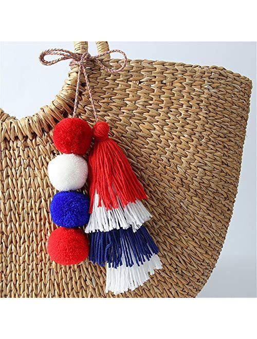 JZYZSNLB Keychain 1pc Keychain Bag Hanging Gradient Colors Key Chain Key Holder Jewelry Gift for Women (Color : Colorful2)