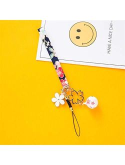 JZYZSNLB Keychain Pink Red Pendant Bag Phone Pendant Luxury Key Chain Ring (Color : Black, Size : 10 cm)
