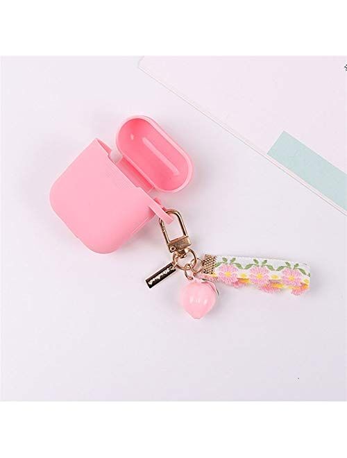JZYZSNLB Keychain Creative Asakusa Pink Peach Ring Keychain Keyring Earphones Bag Hanging Key Chain Gift (Color : 02)