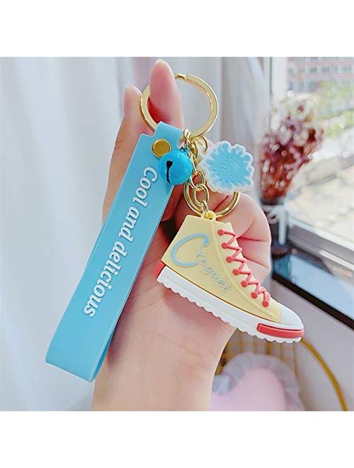 Mini PVC Shoes Keychains Bag Charm Woman Men Kids Key chain Key Holder Gift Chic Sneaker Key Ring