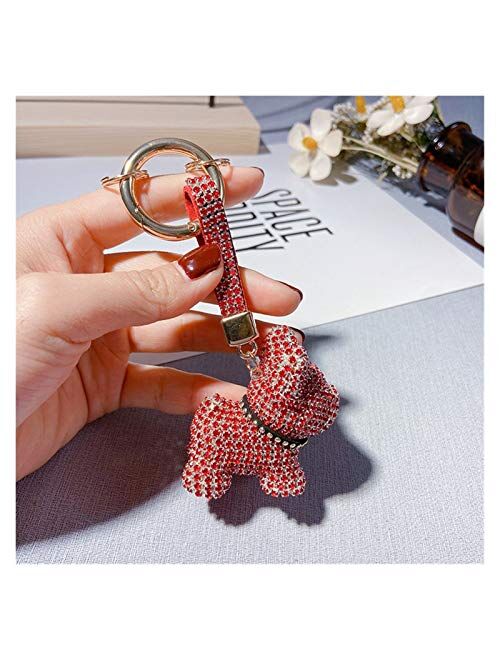 Fylsdes Cartoon Keychain Keychain Lanyard Strap Dog Keychains Women Bag Charms Men Car Key Ring Interior Accessories (Color : A)