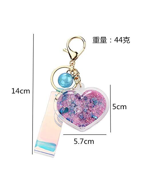 Fylsdes Cartoon Keychain Fashion Love Key Chain car Key Ring for Women Bag Charm Accessories Lovely Cute Key Chain Women Keychain Gift Jewelry Interior Accessories (Color