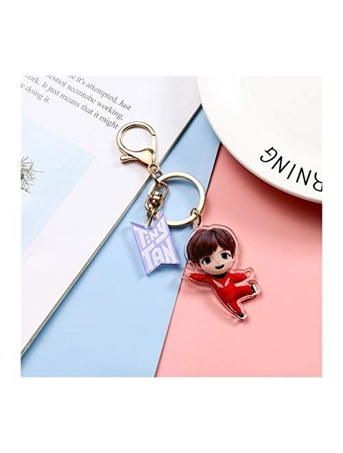 Fylsdes Cartoon Keychain Keychain Cute Cartoon Keyring Bag Pendant for Acrylic keyfob Trinket (Color : 1)