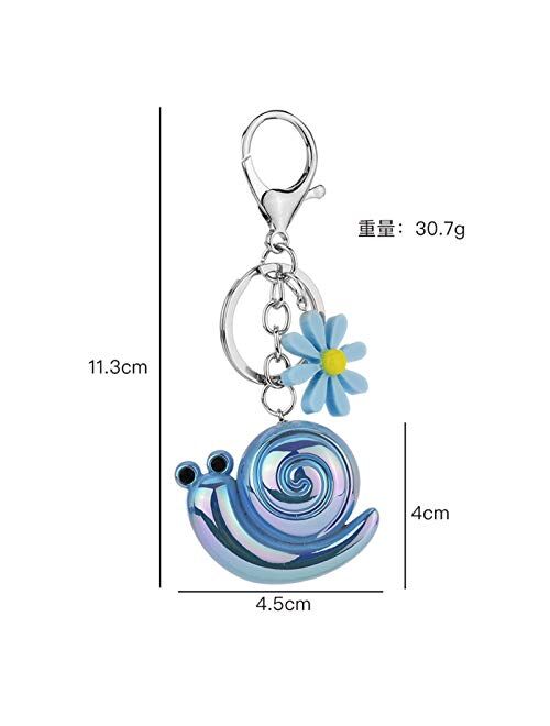 Fylsdes Cartoon Keychain New Acrylic Key Chain Cartoon Flower Animal Keychains Ornaments Women Couple Bags Car Accessories Key Ring (Color : 3)