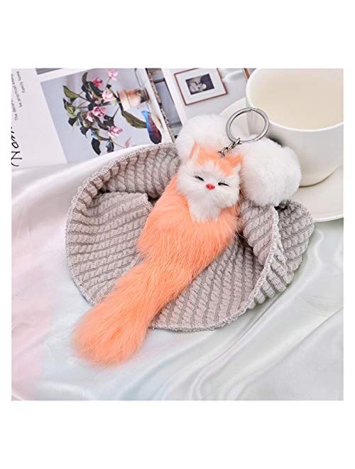 Fylsdes Cartoon Keychain Keychain Toy Creative Bags Hanging Backpack Phone Pendant Accessories Doll Keychain Interior Accessories (Color : E)