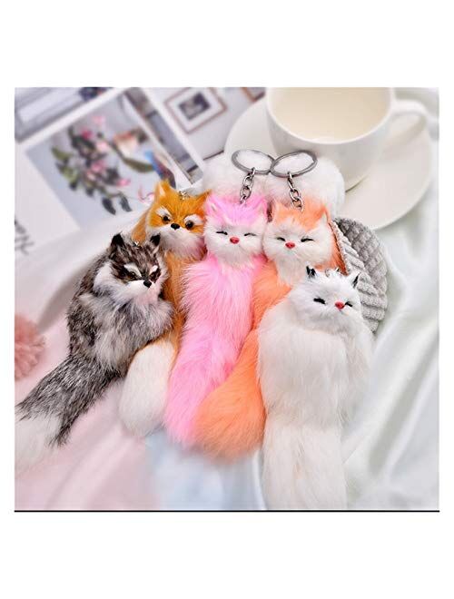 Fylsdes Cartoon Keychain Keychain Toy Creative Bags Hanging Backpack Phone Pendant Accessories Doll Keychain Interior Accessories (Color : E)