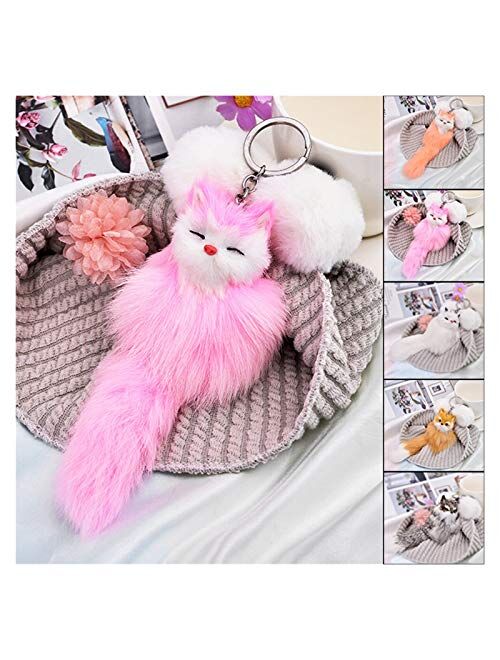 Fylsdes Cartoon Keychain Keychain Toy Creative Bags Hanging Backpack Phone Pendant Accessories Doll Keychain Interior Accessories (Color : E)