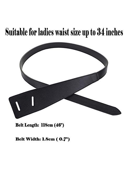 ALAIX Women's Leather Belt Dress Belt for Jeans Jumpsuit Coat Fashion Tie a Knot Genuine Leather Waist Belt