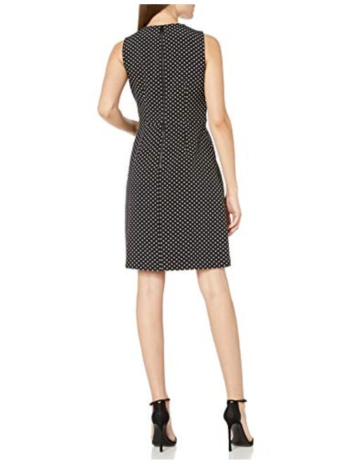 Anne Klein Women's Two Button Sleeveless Fit and Flare Dress