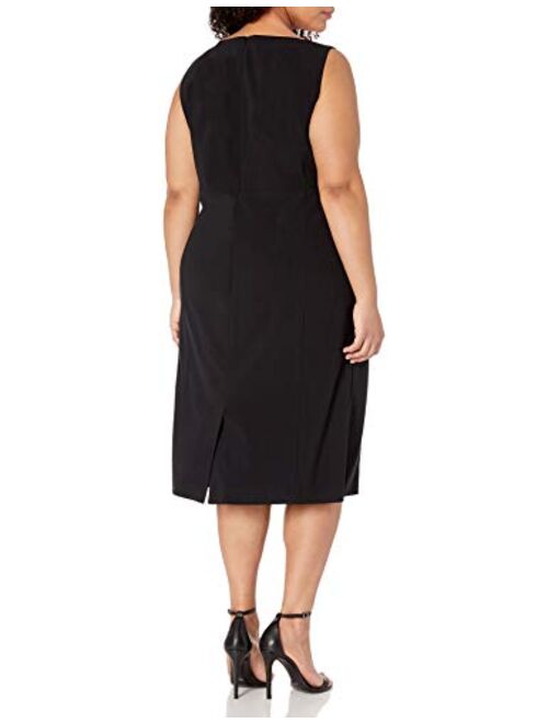 Anne Klein Women's Plus Size Sleeveless Sheath Dress