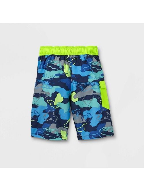 Boys' Camouflage Swim Trunks - Cat & Jack™ Blue