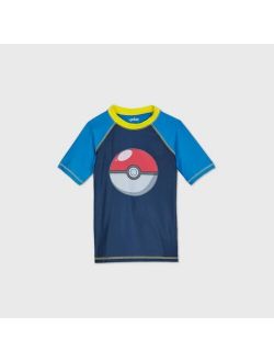 Boys' Pokemon Rash Guard Swim Shirt - Navy