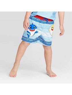 Toddler Boys' Baby Shark Swim Trunks - Blue